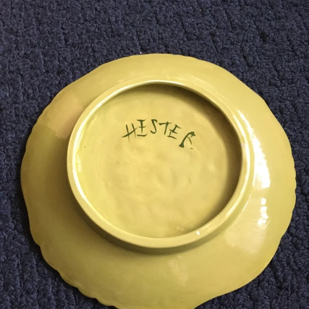 Handcrafted 1970s-Themed Decorative Plate